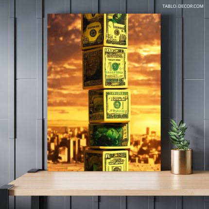 تابلو دکوراتیو دلارها dollars