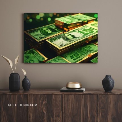 تابلو دلارهای سبز Green dollars