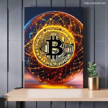 تابلو دکوراتیو بیت کوین Bitcoin
