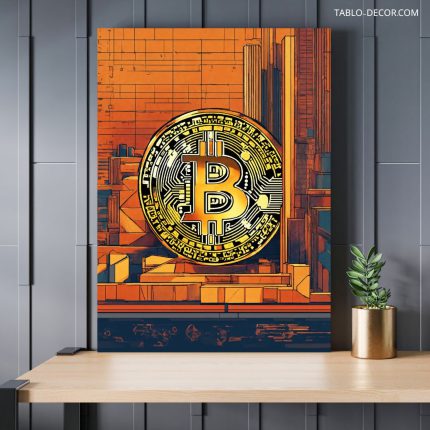 تابلو بیت کوین طلایی Golden Bitcoin