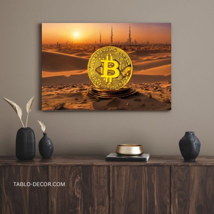 تابلو بیت کوین در کویر Bitcoin in the desert