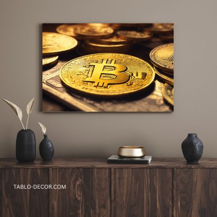 تابلو بیت کوین لوکس و مدرن Luxury and modern Bitcoin