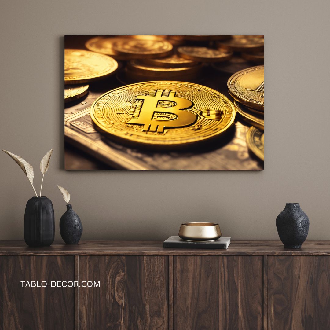 TD 4265 jpg تابلو بیت کوین لوکس و مدرن Luxury and modern Bitcoin