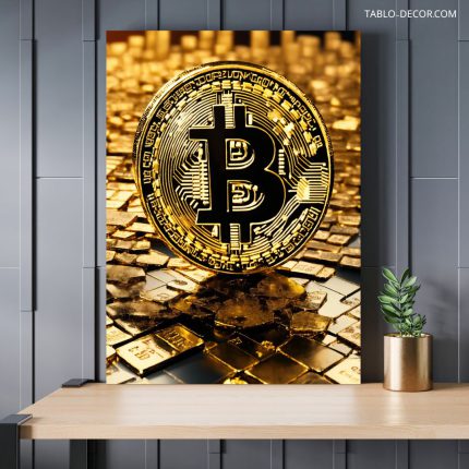 تابلو بیت کوین دکوری فانتزی Bitcoin Fantasy Decor