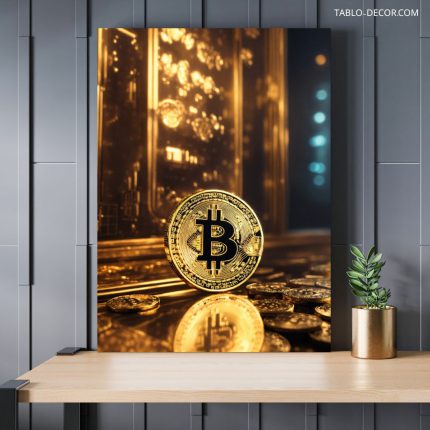 تابلو بیت کوین طلایی Golden Bitcoin