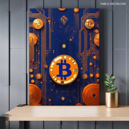 تابلو بیت کوین رنگی Colored bitcoins