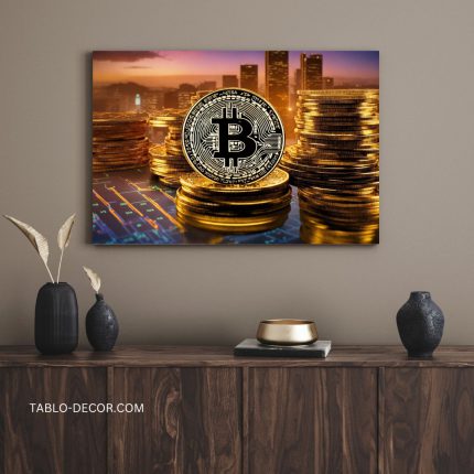 تابلو بیت کوین دکوری Decorative Bitcoin