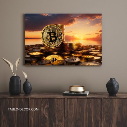 تابلو بیت کوین لاکچری مدرن Modern Luxury Bitcoin