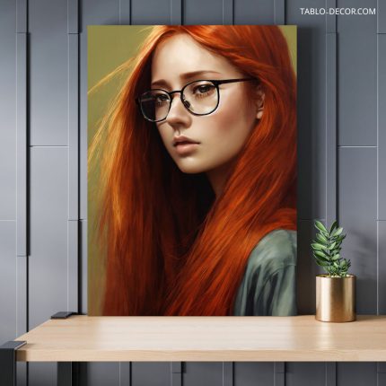 تابلو دختر عینکی The girl with glasses