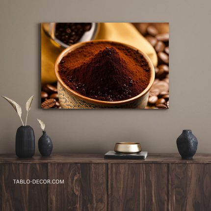 تابلو پودر قهوه coffee powder