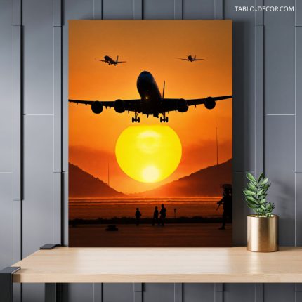 تابلو شرکت مسافرتی با طرح هواپیما Travel company with airplane design