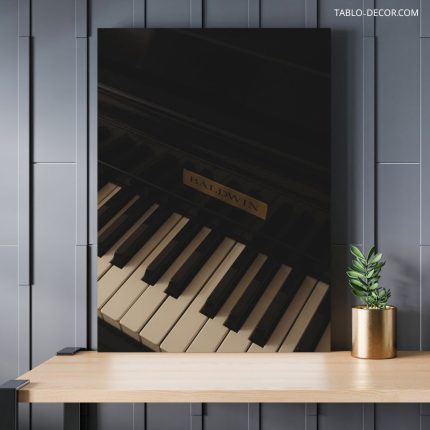 تابلو دکوراتیو پیانو مشکی Black piano
