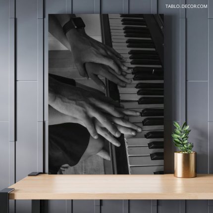 تابلو هنری پیانیست در حال نواختن Pianist playing