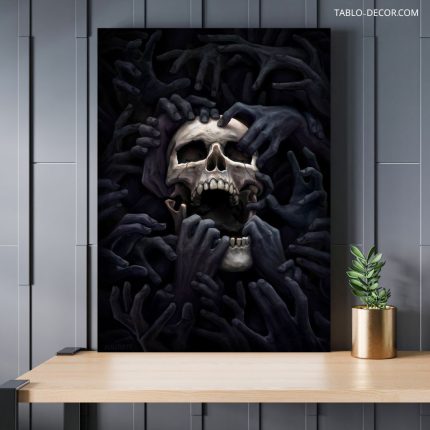 تابلو اسکلت با تم تیره Skeleton with dark theme