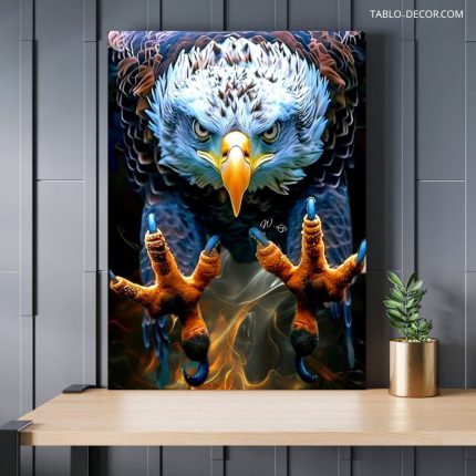 تابلو عقاب در حال شکار Eagle hunting