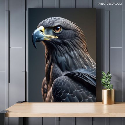 تابلو عقاب سیاه رنگ Black eagle