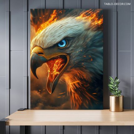 تابلو دکوراتیو عقاب خشمگین angry eagle