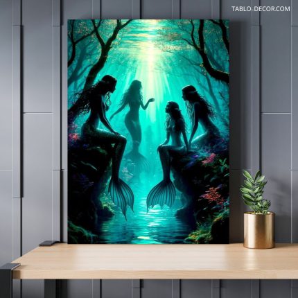تابلو پری دریایی رویایی و فانتزی Dreamy and fantasy mermaid