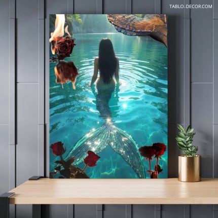 تابلو دکوراتیو پری دریایی رویایی dream mermaid