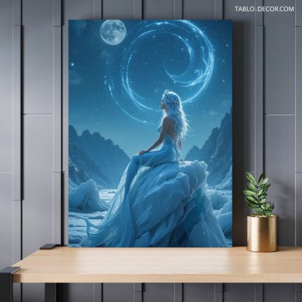 تابلو فانتزی پری دریایی و ماه شگفت انگیز The Mermaid and the Amazing Moon