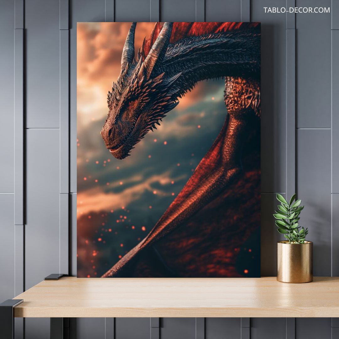 TD 4809 jpg تابلو اژدهای خشمگین Angry Dragon