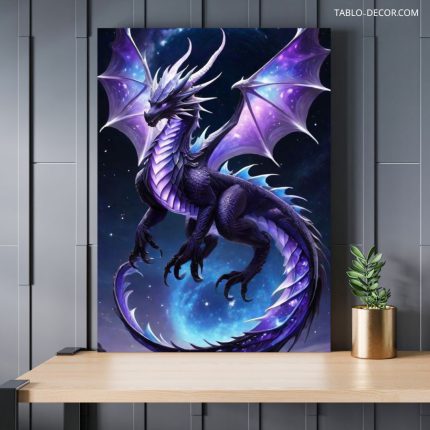 تابلو اژدهای بنفش رنگ Purple dragon