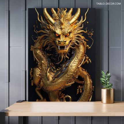 تابلو اژدهای طلایی Golden Dragon