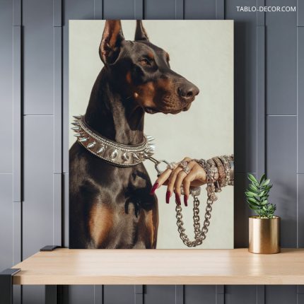 تابلو دکوراتیو سگ مناسب دکورهای لوکس Dog suitable for luxury decors