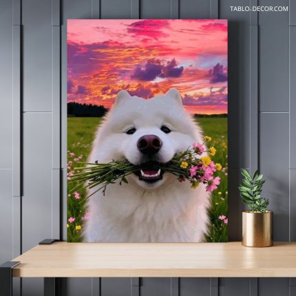 تابلو سگ در طبیعت Dog in nature