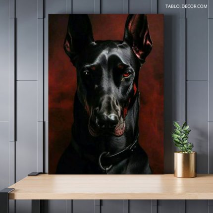 تابلو سگ مشکی black dog