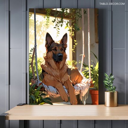 تابلو دیواری هنری سگ the dog